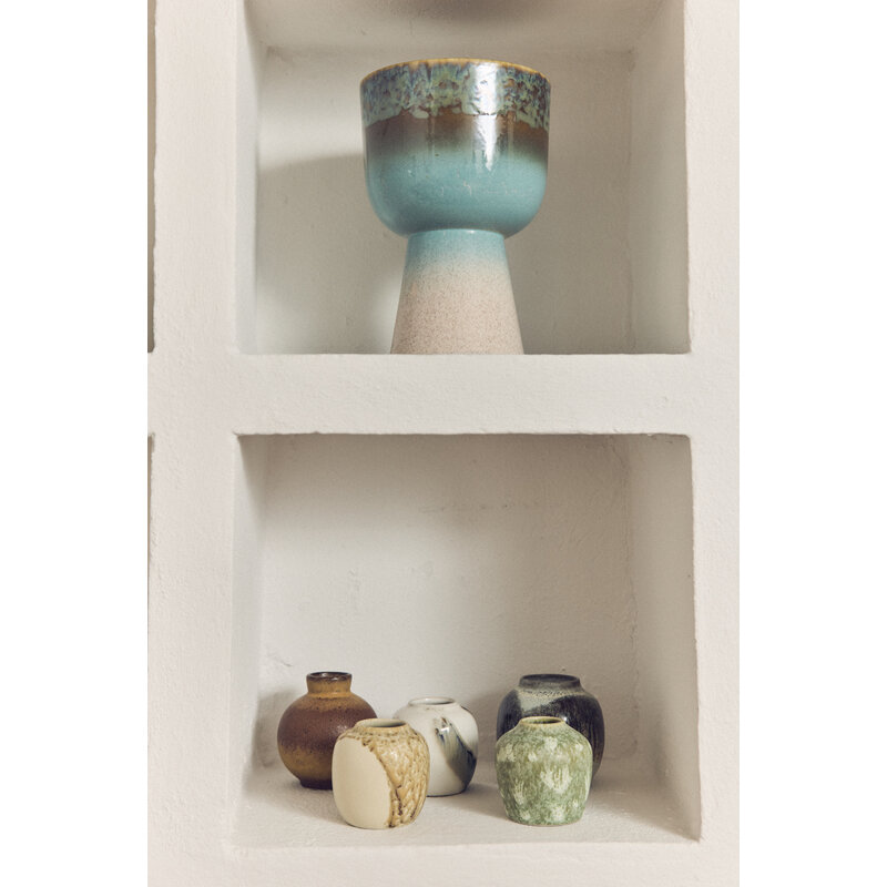 HKLIVING-collectie 70s ceramics: small vases, canyon (set of 4)