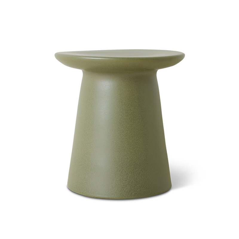 HKLIVING-collectie Earthenware side table M army