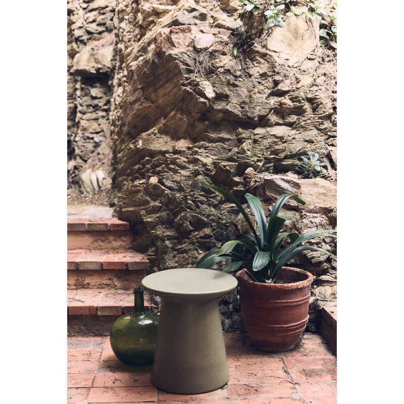 HKLIVING-collectie Earthenware side table M army
