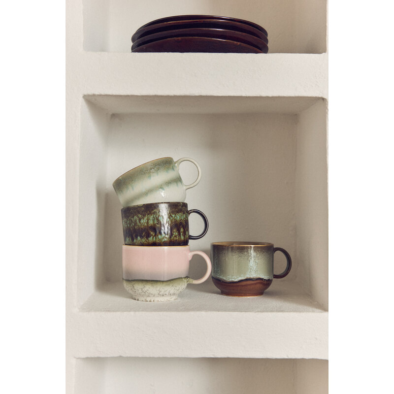 HKLIVING-collectie 70s keramiek: theemokken nova (set of 2)