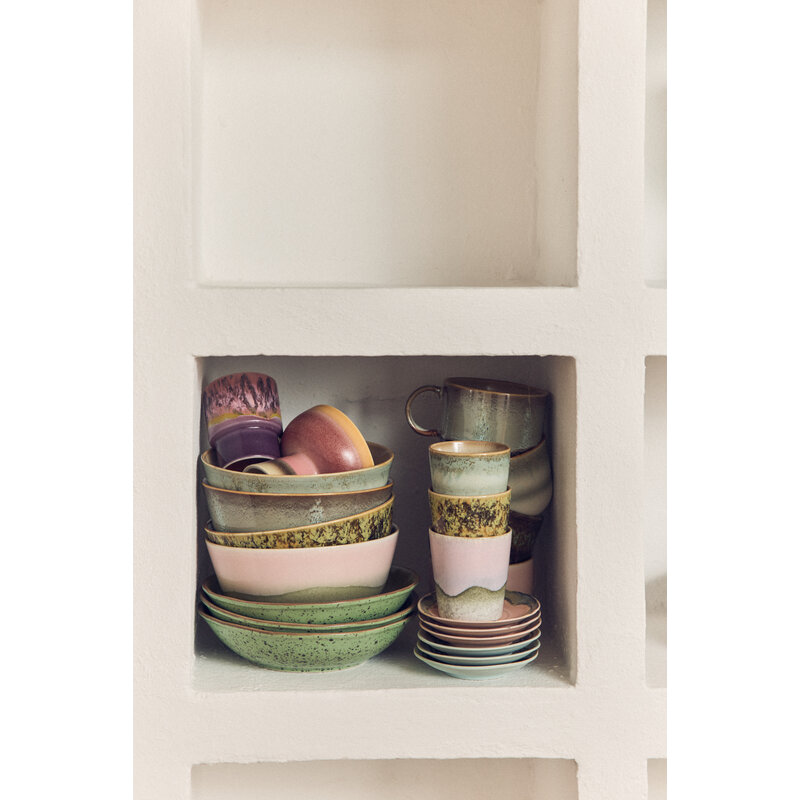 HKLIVING-collectie 70s keramiek: ramen bowl, verge (set of 2)