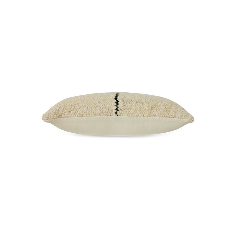 HKLIVING-collectie Natural wool striped kussen (50x30cm)