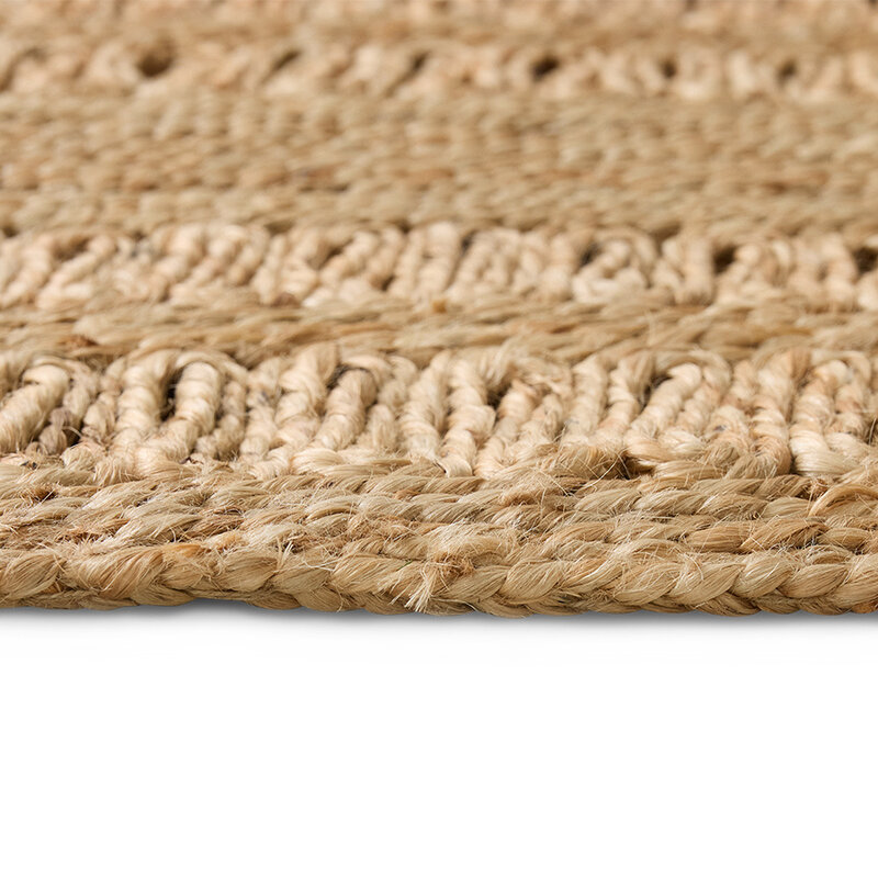 HKLIVING-collectie Soleil jute loper oval (80x300cm)