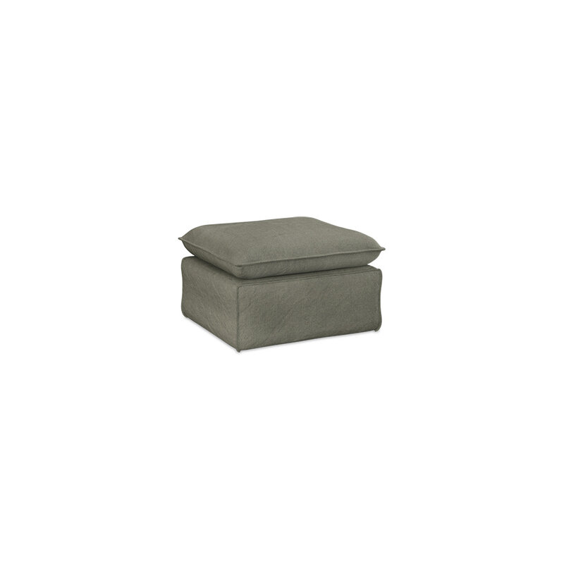 HKLIVING-collectie Nomad bank: hocker, linnen, army green