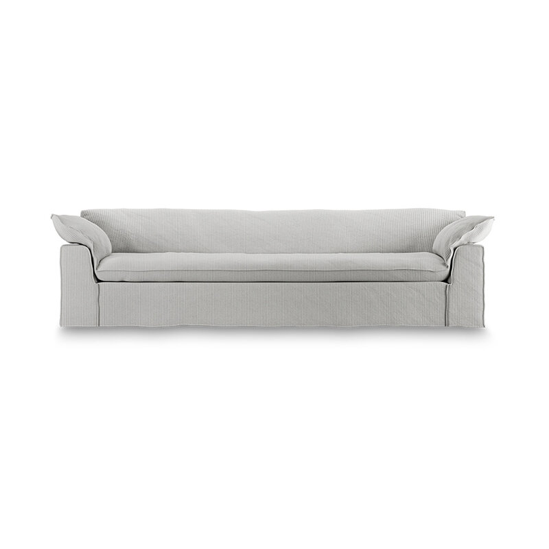 HKLIVING-collectie Nomad bank: 305cm, corduroy rib, cream