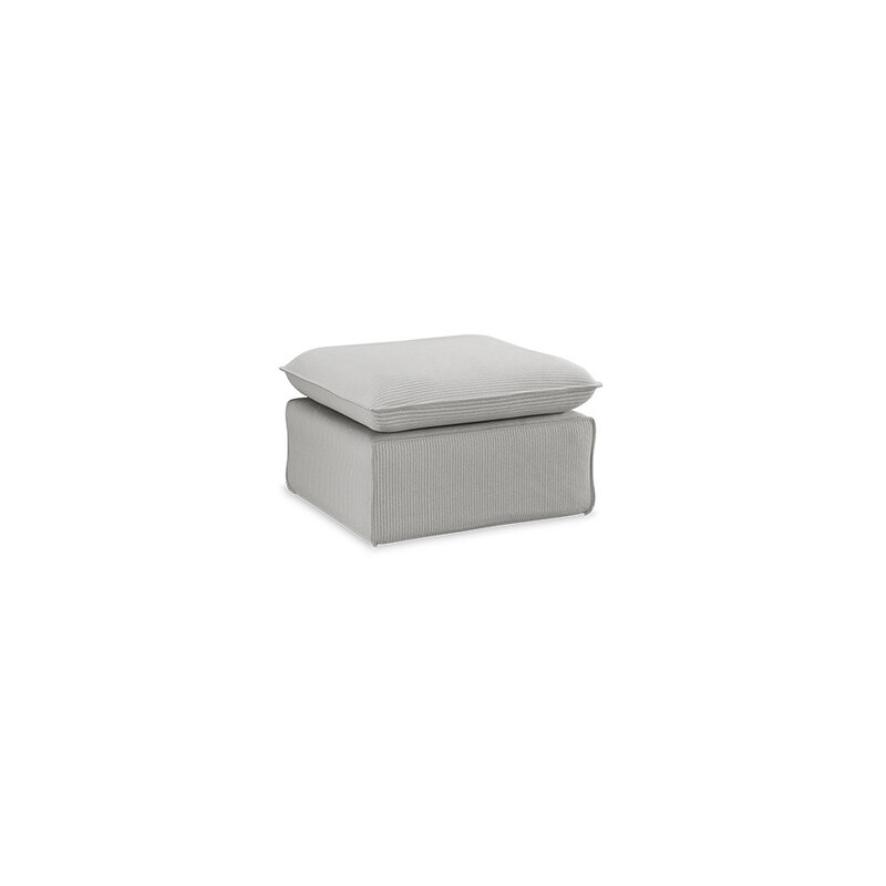 HKLIVING-collectie Nomad bank: hocker, corduroy rib, cream