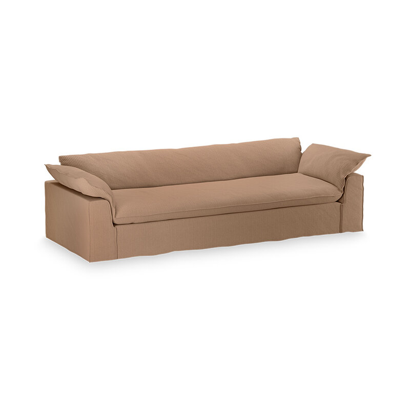 HKLIVING-collectie Nomad bank: 305cm, corduroy rib, bruin