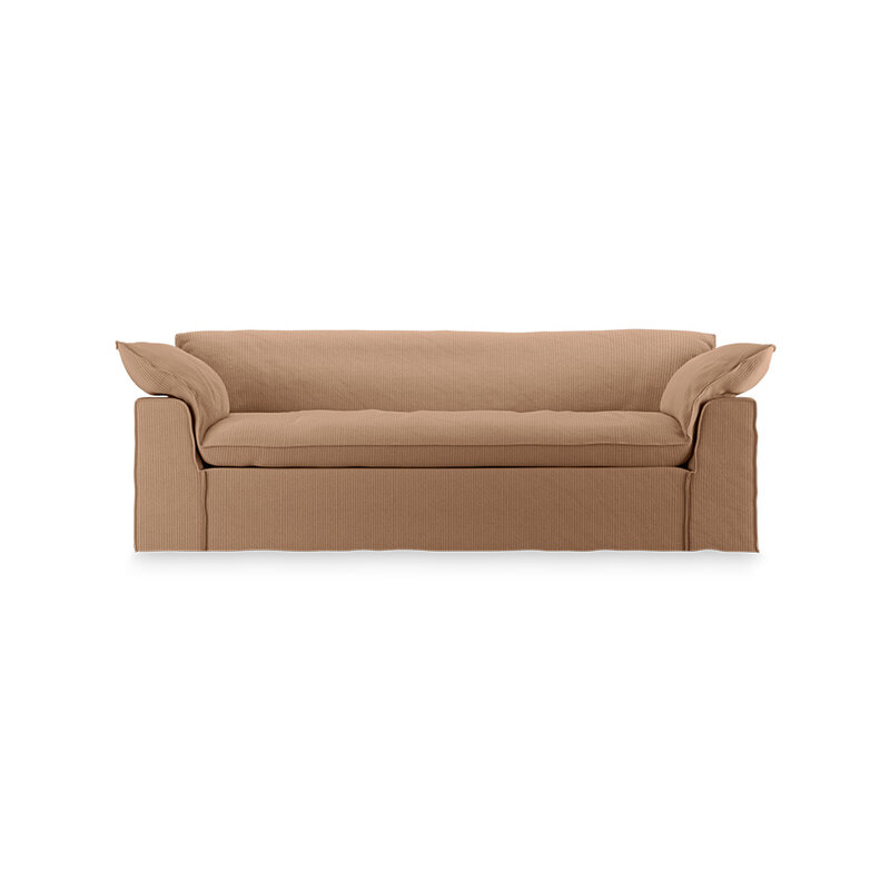 HKLIVING-collectie Nomad bank: 244cm, corduroy rib, bruin