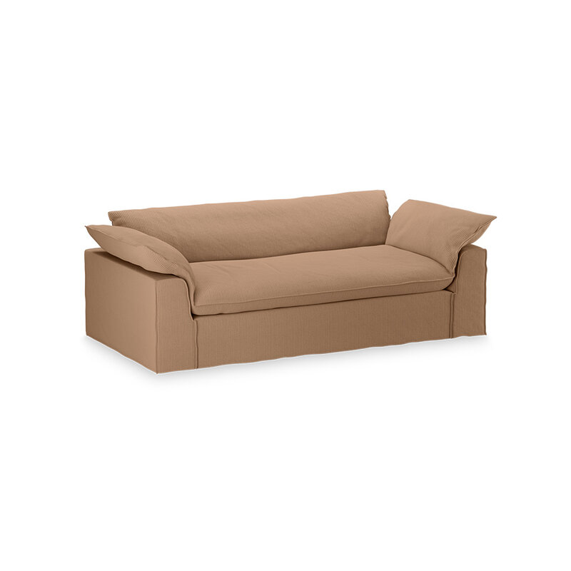 HKLIVING-collectie Nomad bank: 244cm, corduroy rib, bruin