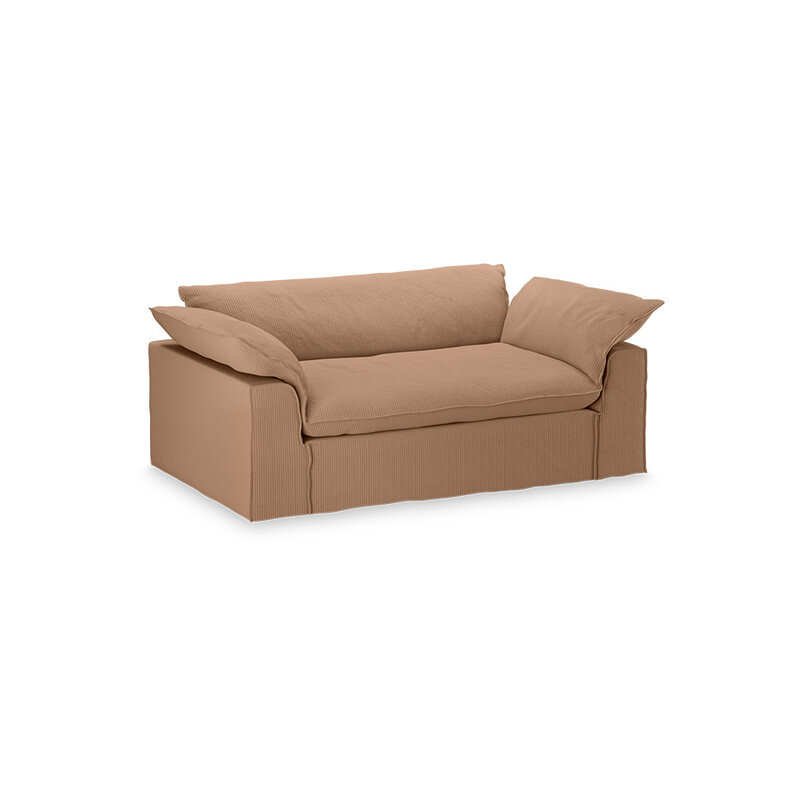 HKLIVING-collectie Nomad bank: 204cm, corduroy rib, bruin