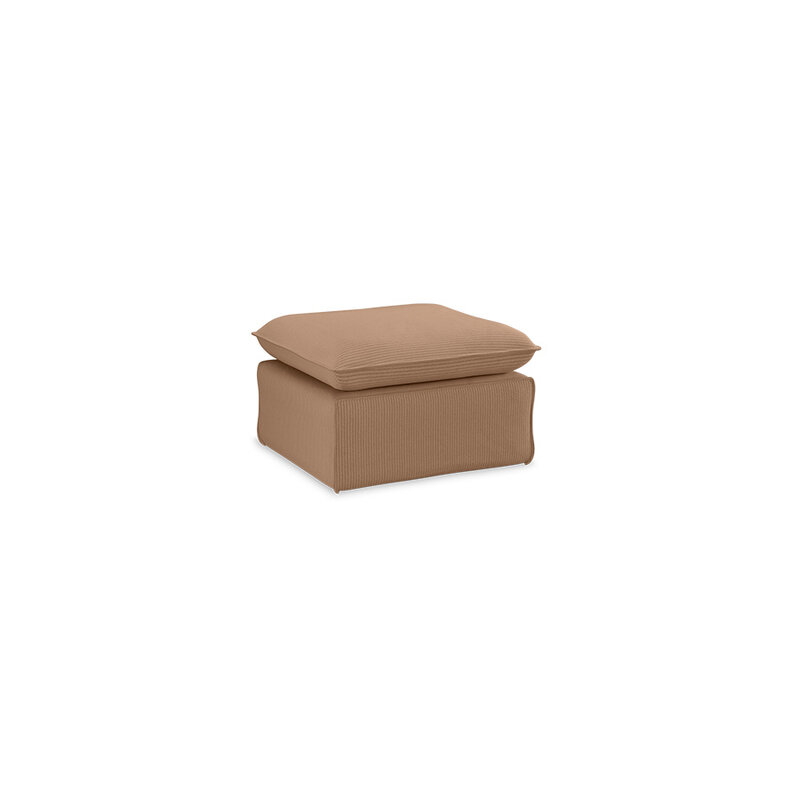 HKLIVING-collectie Nomad bank: hocker, corduroy rib, bruin