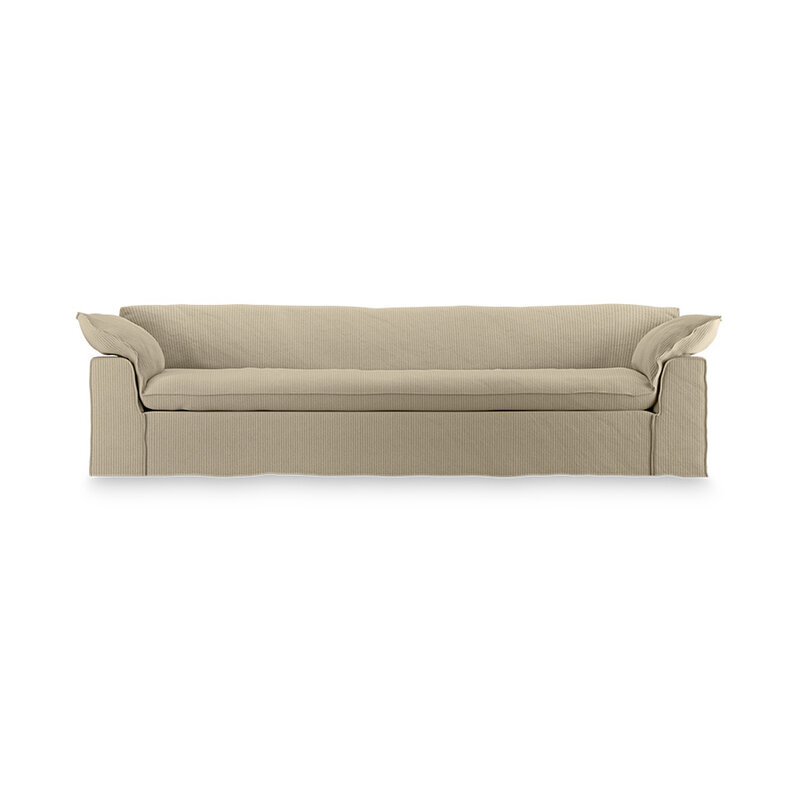 HKLIVING-collectie Nomad bank: 305cm, corduroy rib, hay