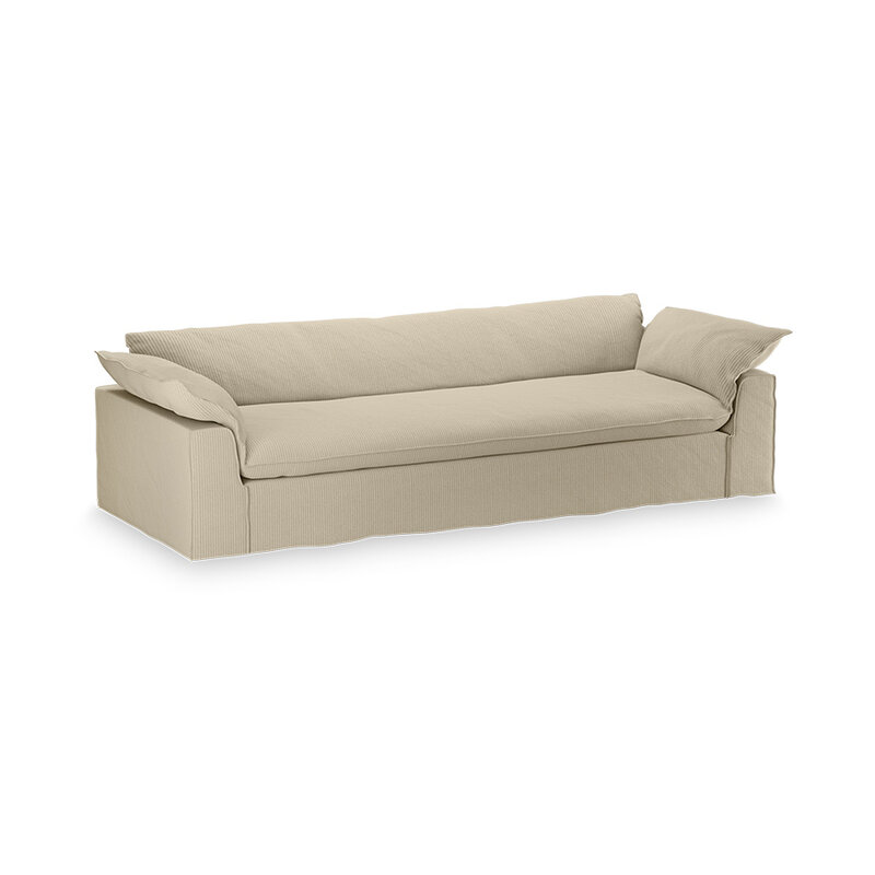 HKLIVING-collectie Nomad bank: 305cm, corduroy rib, hay