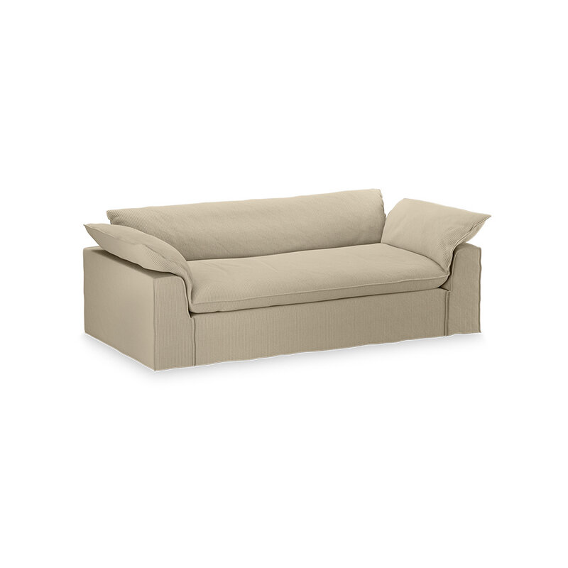 HKLIVING-collectie Nomad bank: 244cm, corduroy rib, hay