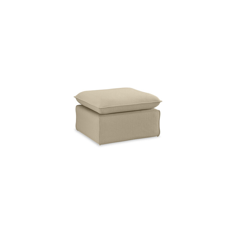 HKLIVING-collectie Nomad bank: hocker, corduroy rib, hay