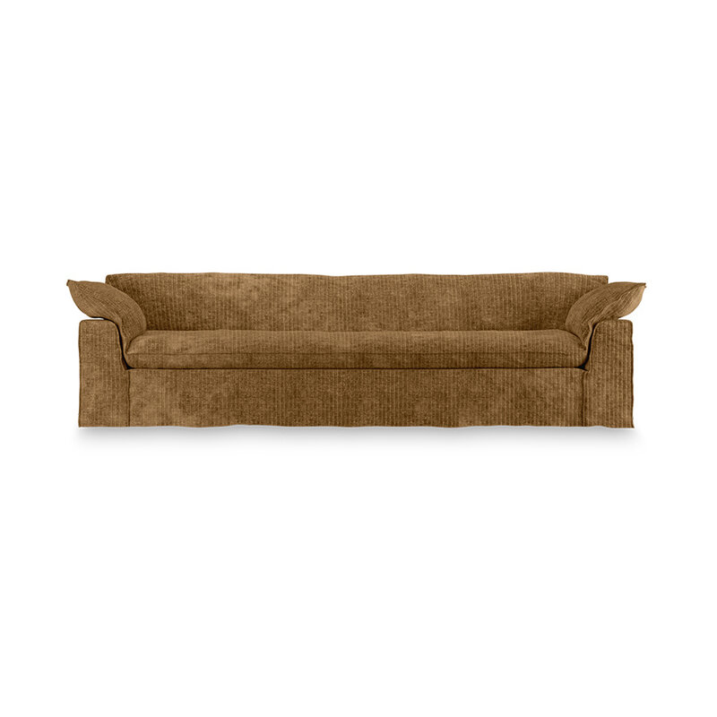 HKLIVING-collectie Nomad bank: 305cm, corduroy velvet, aged gold