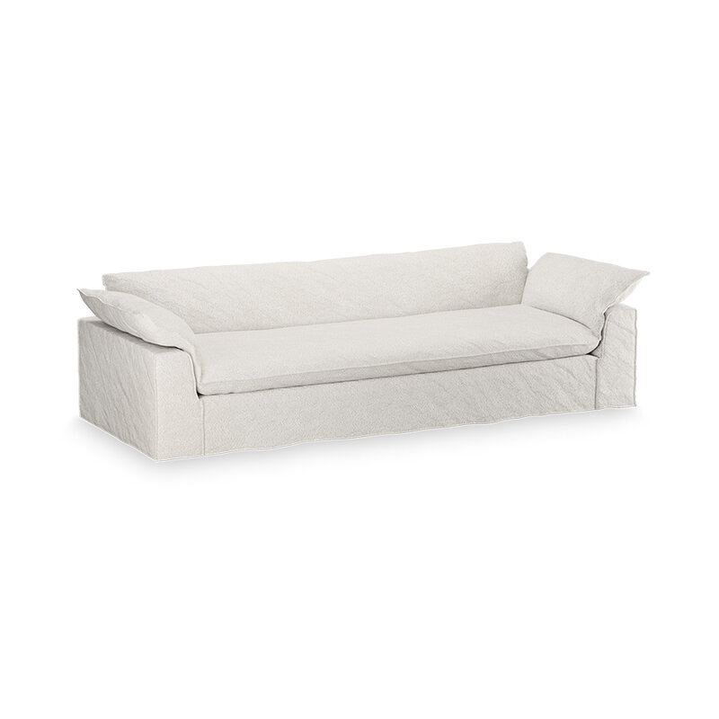 HKLIVING-collectie Nomad bank: 305cm, boucle, cream