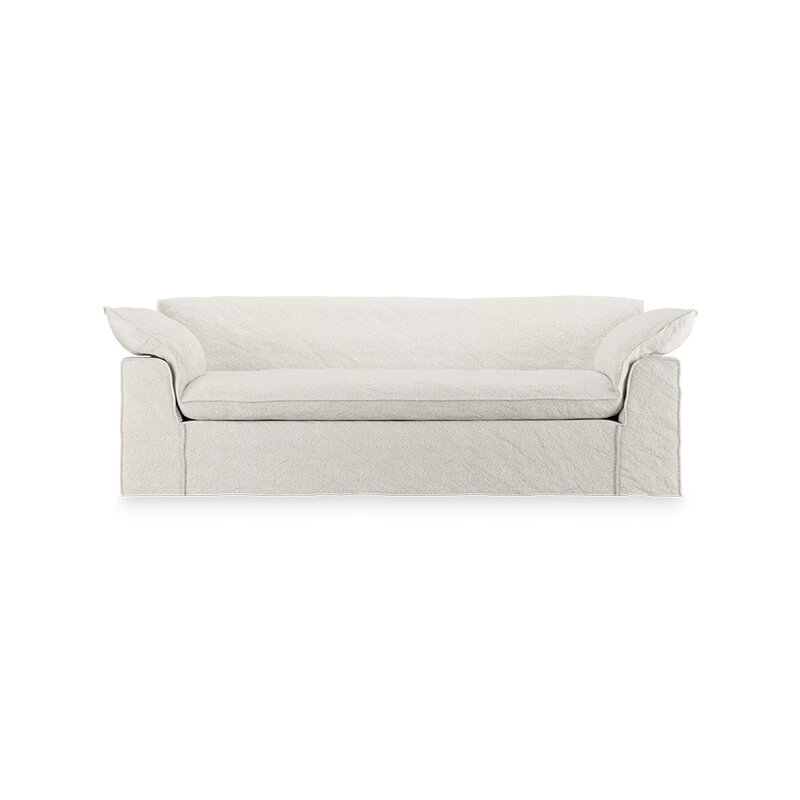 HKLIVING-collectie Nomad bank: 244cm, boucle, cream
