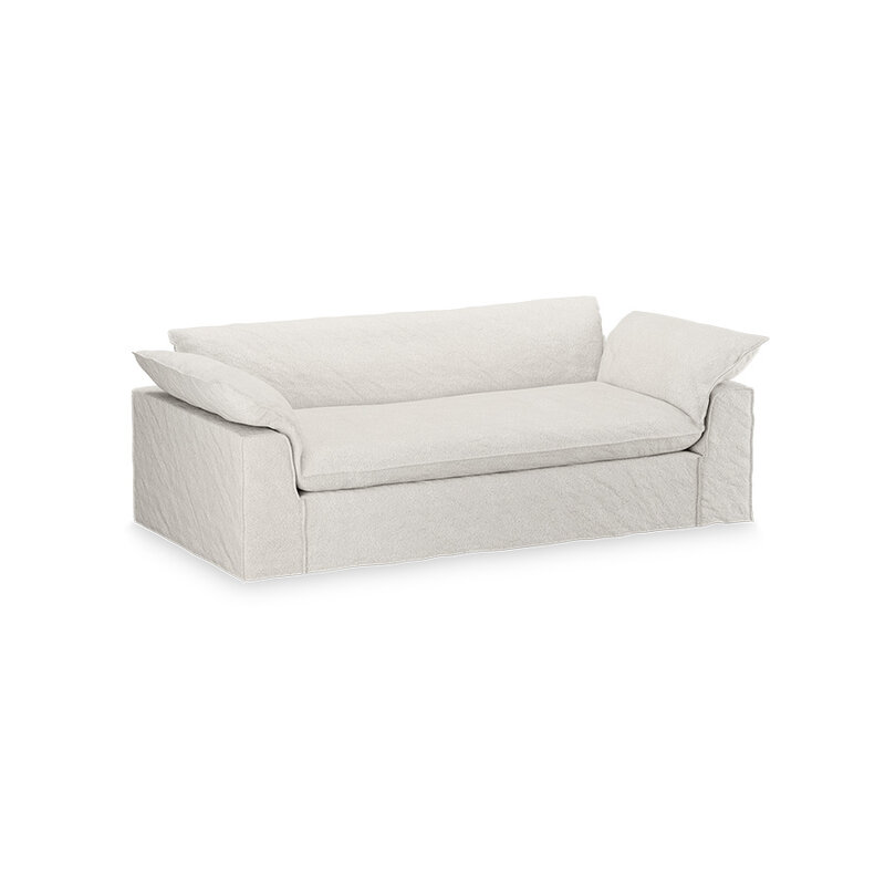 HKLIVING-collectie Nomad bank: 244cm, boucle, cream