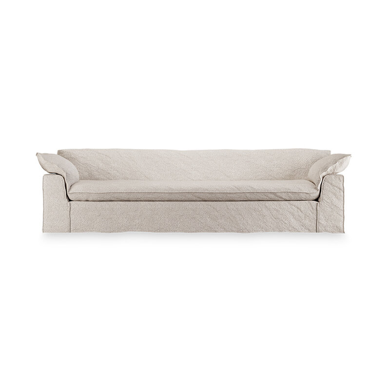 HKLIVING-collectie Nomad bank: 305cm, boucle, taupe