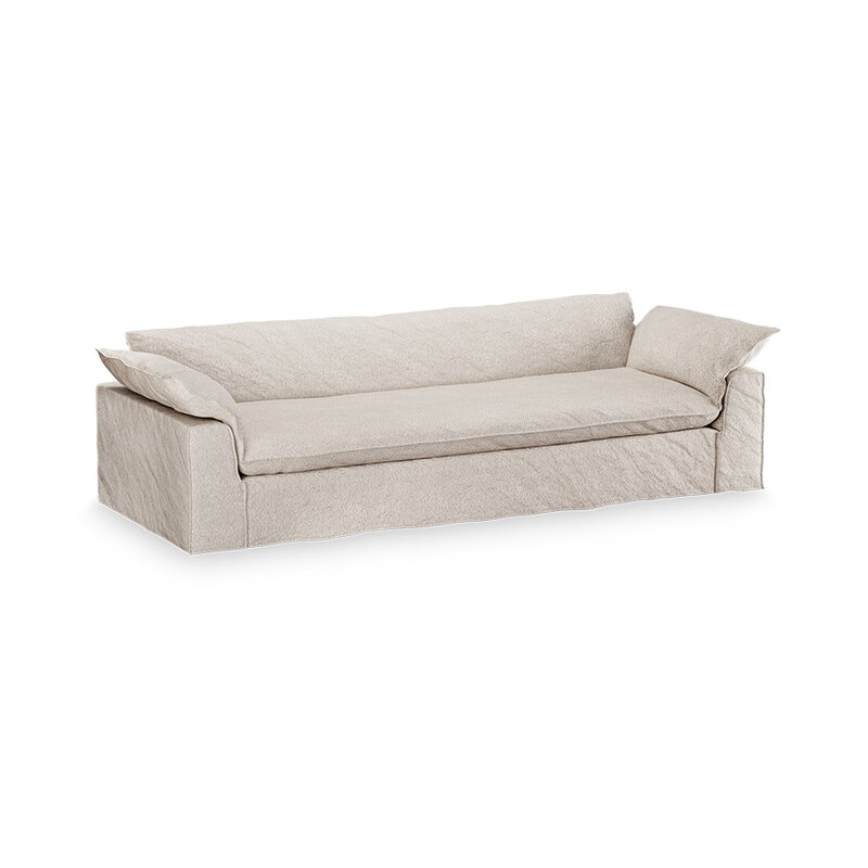 HKLIVING-collectie Nomad bank: 305cm, boucle, taupe