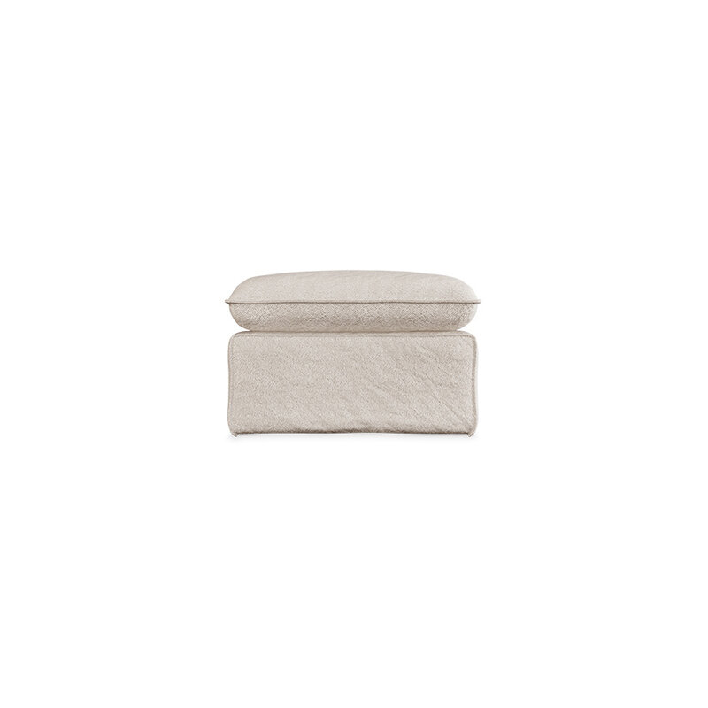 HKLIVING-collectie Nomad bank: hocker, boucle, taupe