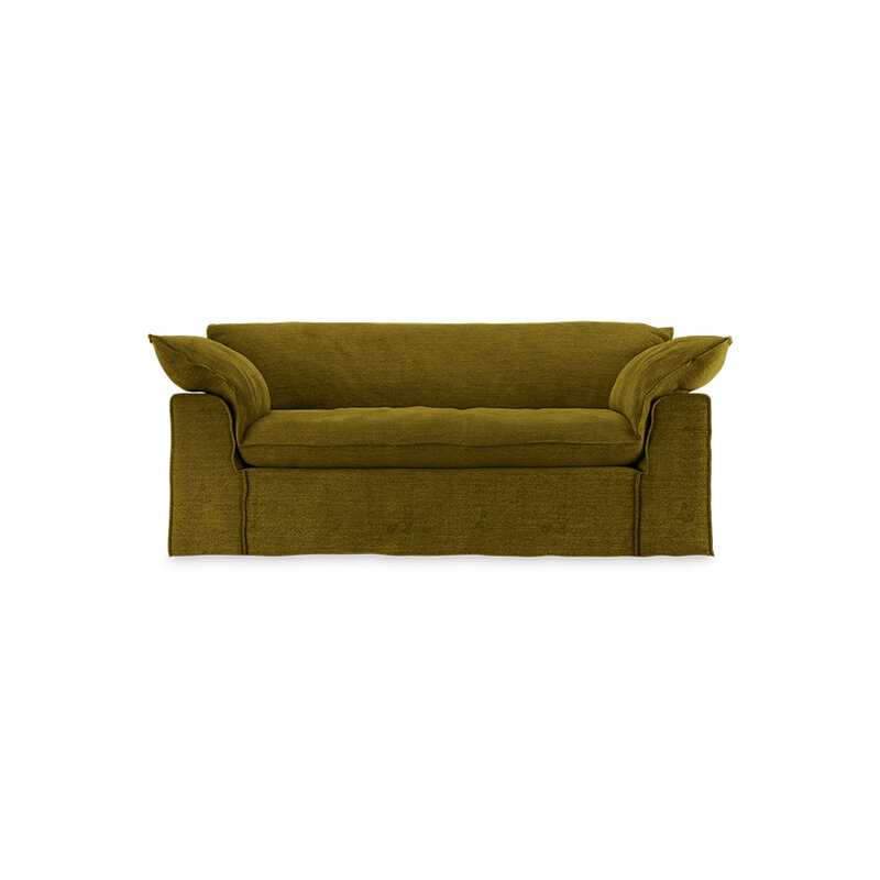 HKLIVING-collectie Nomad couch: 204cm, royal velvet, olive