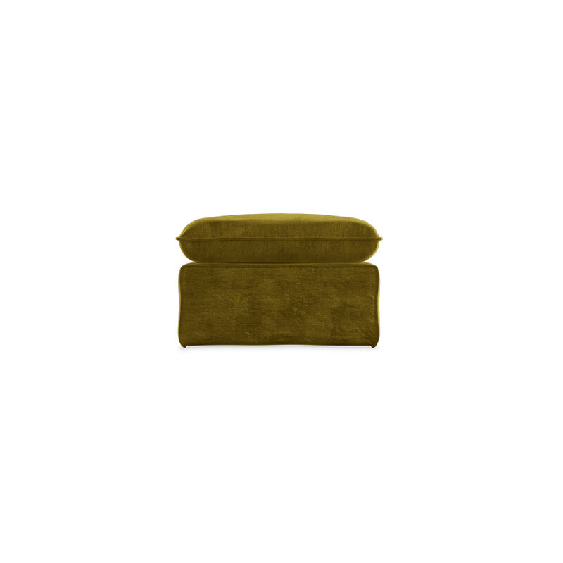 HKLIVING-collectie Nomad bank: hocker, royal velvet, olijf