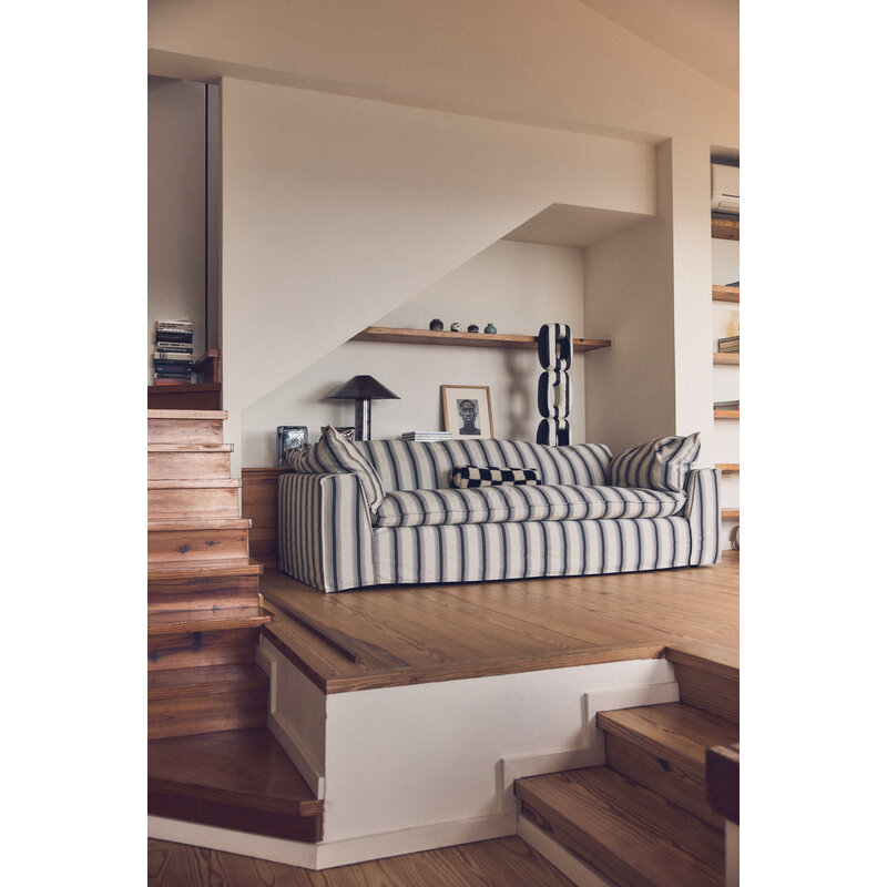 HKLIVING-collectie Nomad bank: 305cm, rocco, chalkstripe