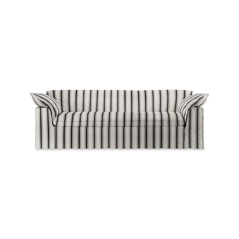 HKLIVING-collectie Nomad bank: 244cm, rocco, chalkstripe