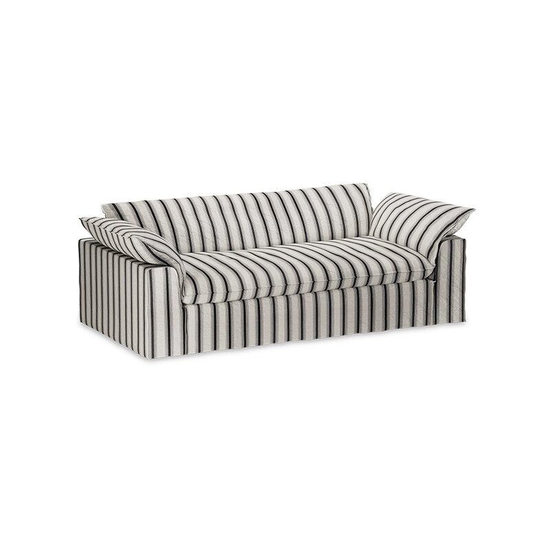 HKLIVING-collectie Nomad bank: 244cm, rocco, chalkstripe