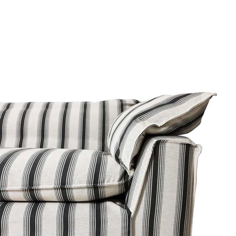 HKLIVING-collectie Nomad bank: 244cm, rocco, chalkstripe