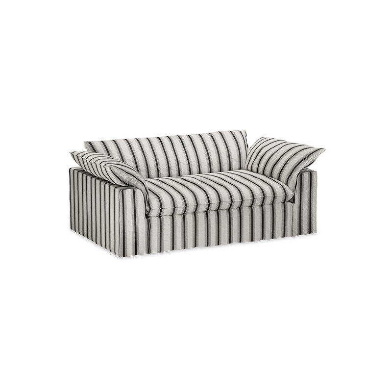 HKLIVING-collectie Nomad bank: 204cm, rocco, chalkstripe