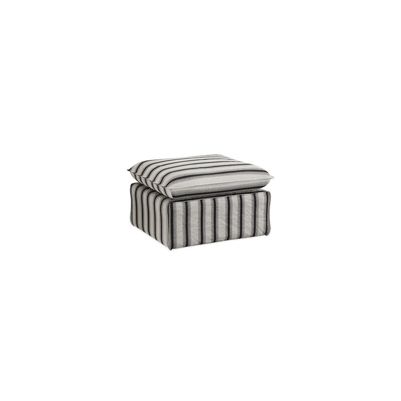 HKLIVING-collectie Nomad bank: hocker, rocco, chalkstripe