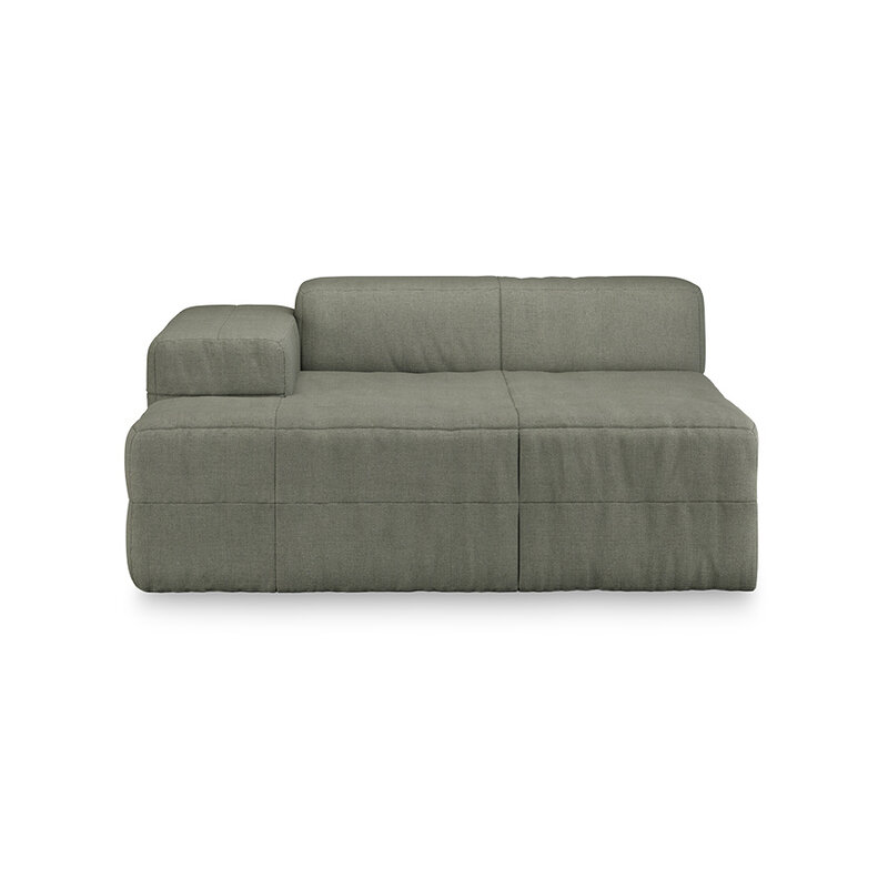 HKLIVING-collectie Brut sofa: element links divan, linnen, army green
