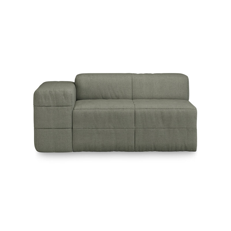 HKLIVING-collectie Brut sofa: element links, linnen, army green