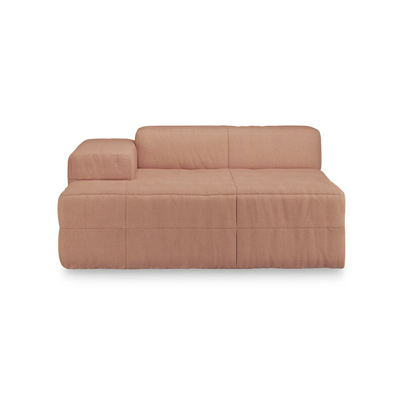 HKLIVING-collectie Brut sofa: element links divan, linnen, dusty rose