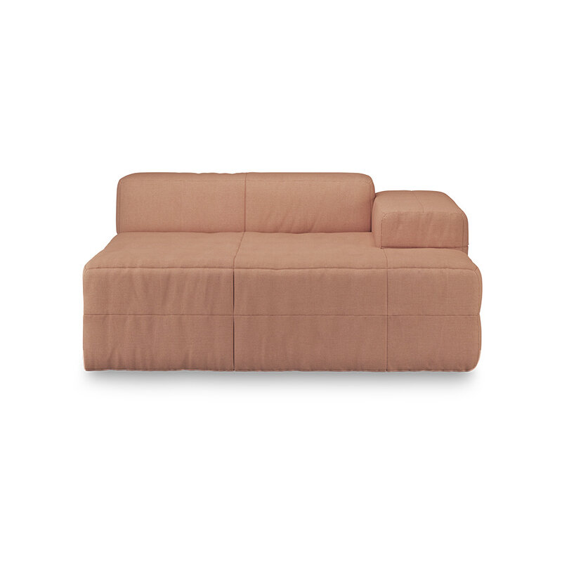 HKLIVING-collectie Brut sofa: element rechts divan, linnen, dusty rose