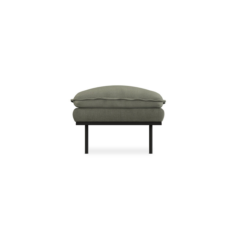 HKLIVING-collectie Retro sofa: hocker, linnen, army green