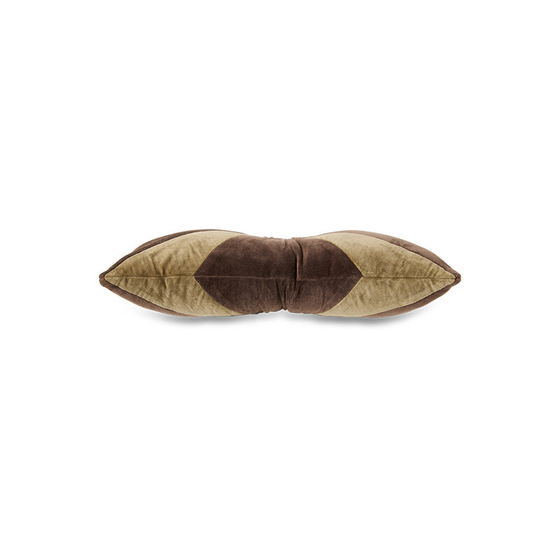 HKLIVING-collectie Velvet bruin kussen (50x30cm)