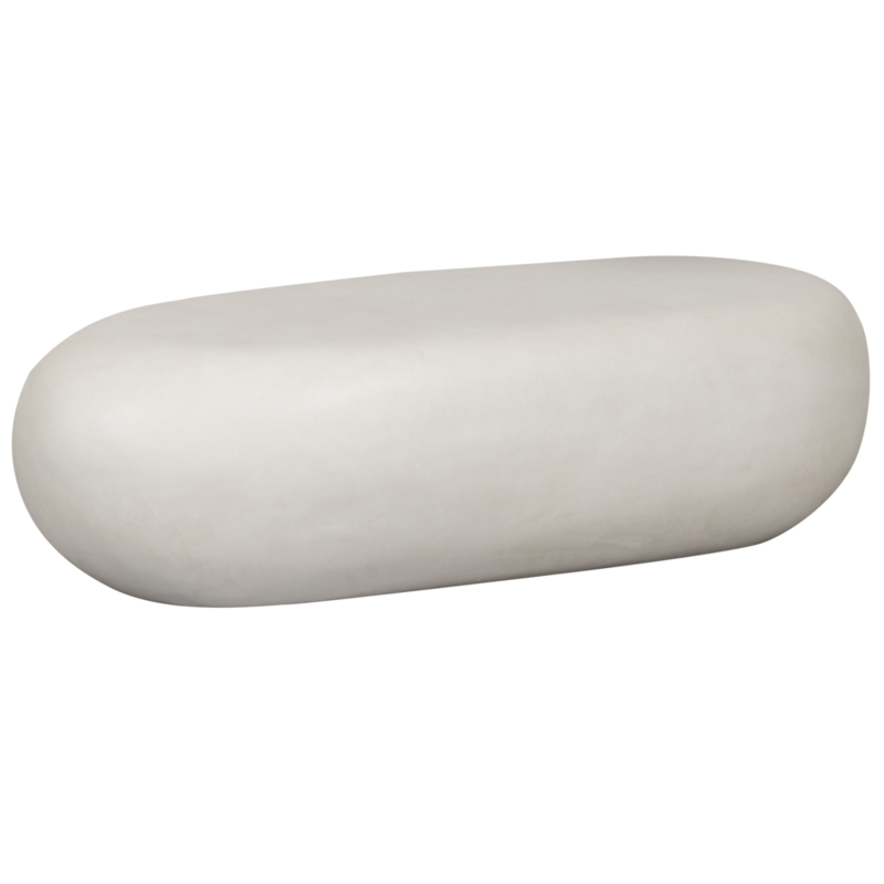 vtwonen-collectie Pebble Salontafel Betonlook Wit 28X100X43Cm