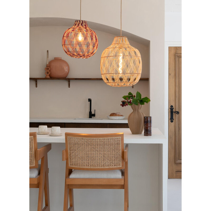 Good&Mojo-collectie Hanglamp Mendoza - Naturel - Ø35cm