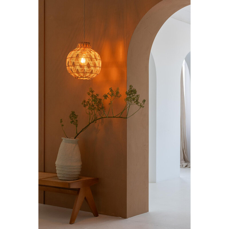 Good&Mojo-collectie Hanglamp Mendoza - Naturel - Ø35cm