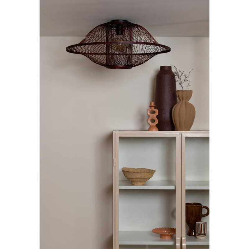 Good&Mojo-collectie Plafonniere Maui - Bordeaux - Ø70cm