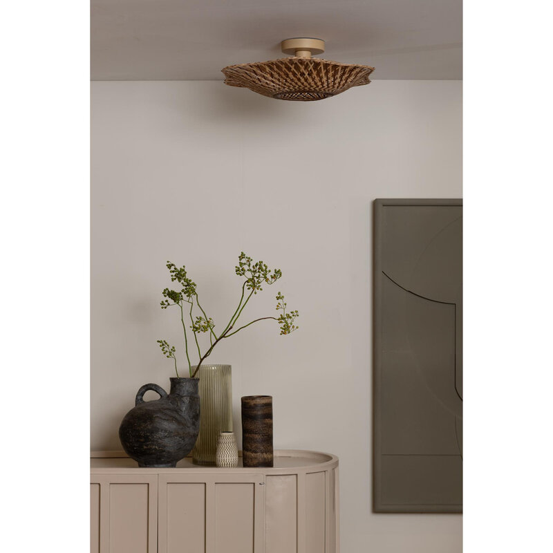 Good&Mojo-collectie Plafonniere Madura - Naturel - Ø13cm