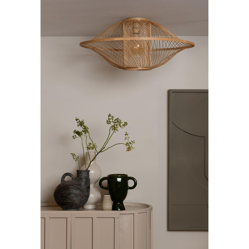 Good&Mojo-collectie Plafonniere Maui - Naturel - Ø70cm