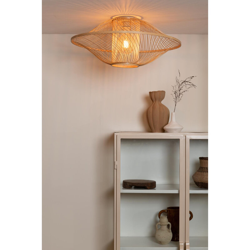 Good&Mojo-collectie Plafonniere Maui - Naturel - Ø70cm