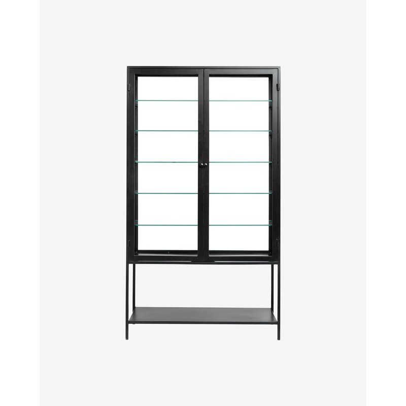 Nordal-collectie NANDA black cabinet, double, glass back