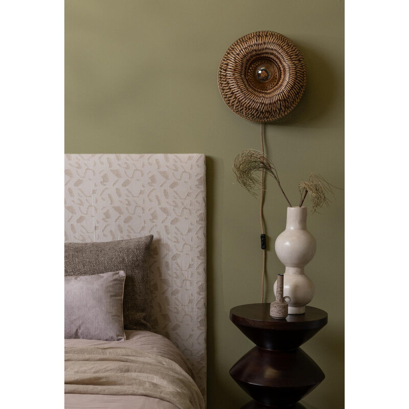 Good&Mojo-collectie Wandlamp Barbados - Naturel/bruin - Ø35cm