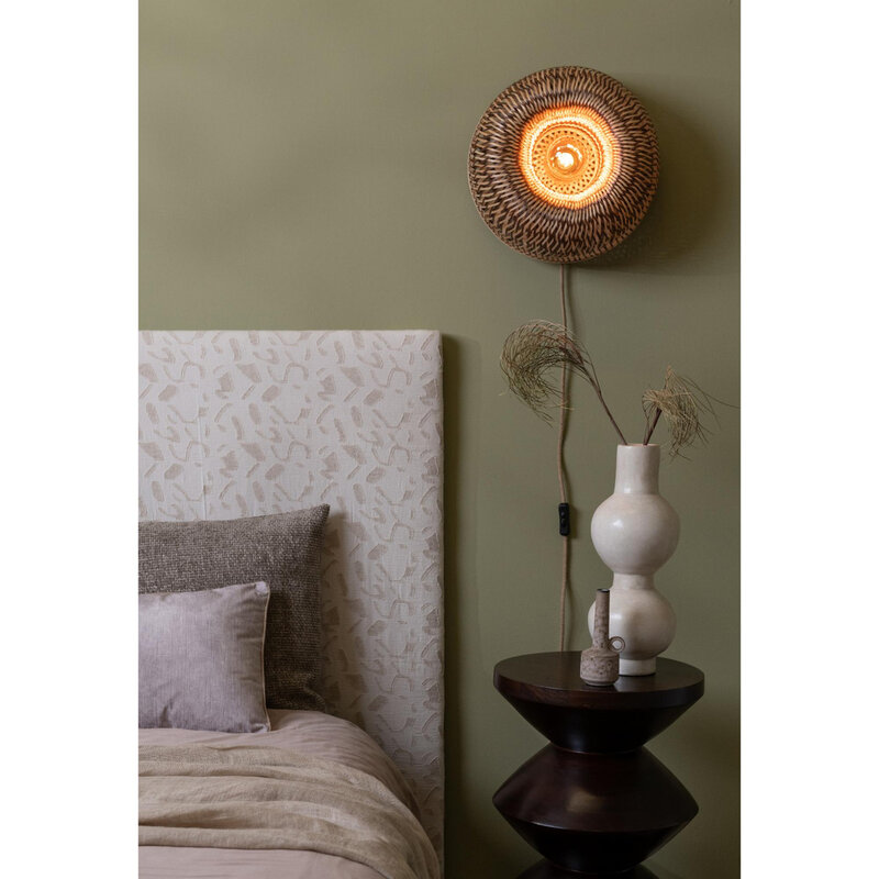 Good&Mojo-collectie Wandlamp Barbados - Naturel - Ø35cm